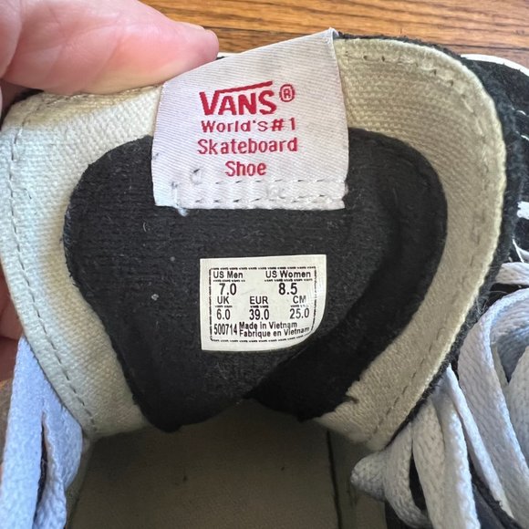 VANS SK8-HI Top SHOE Black Suede Size 8.5 Women / 7 Men - Picture 7 of 7